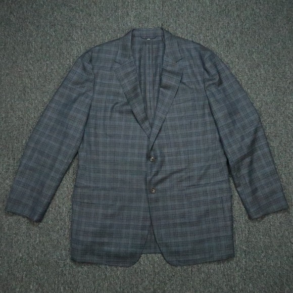 Bonobos Blazer Mens 44L Blue Plaid Lanificio Wool Sport Coat Jetsetter